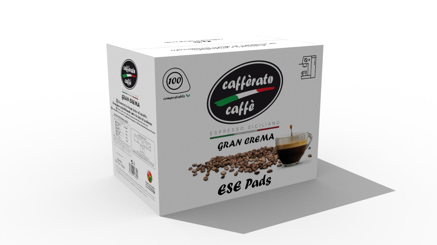 cafferato caffe Espresso Siciliano Gran Crema Kaffeepads 100 Stück ESE Pads