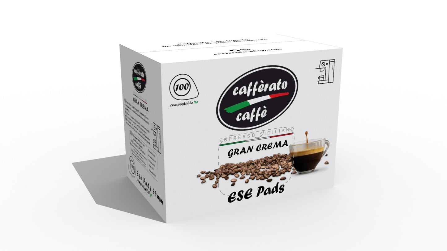cafferato caffe Espresso Siciliano Gran Crema Kaffeepads 100 Stück ESE Pads