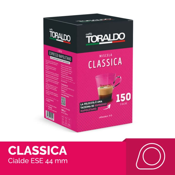 Toraldo Caffe Napoletano Classica Kaffeepads ESE Pads 44mm Cialde 150 Stück