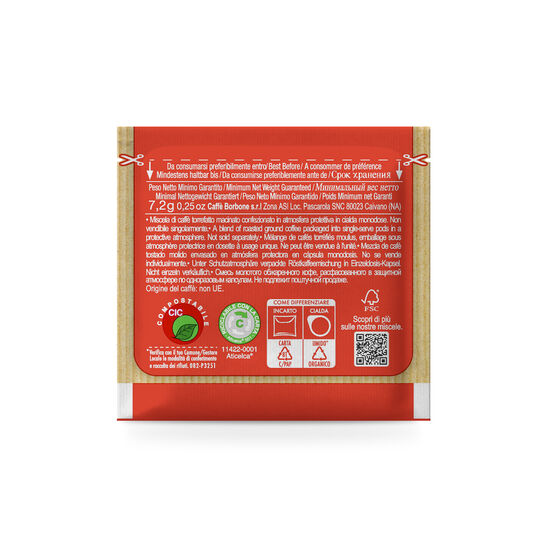 Borbone Caffe Rossa Kaffeepads ESE Pads 44mm Cialde 100 Stück