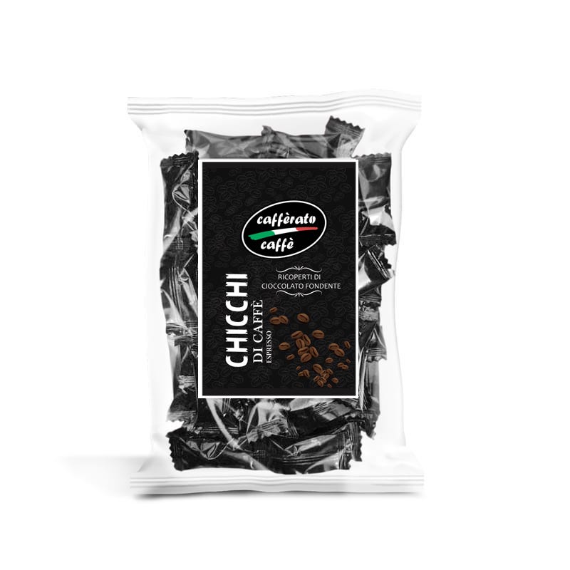 Cafferato Caffe Espresso Schoko Kaffeebohnen mit Zartbitter Schokolade