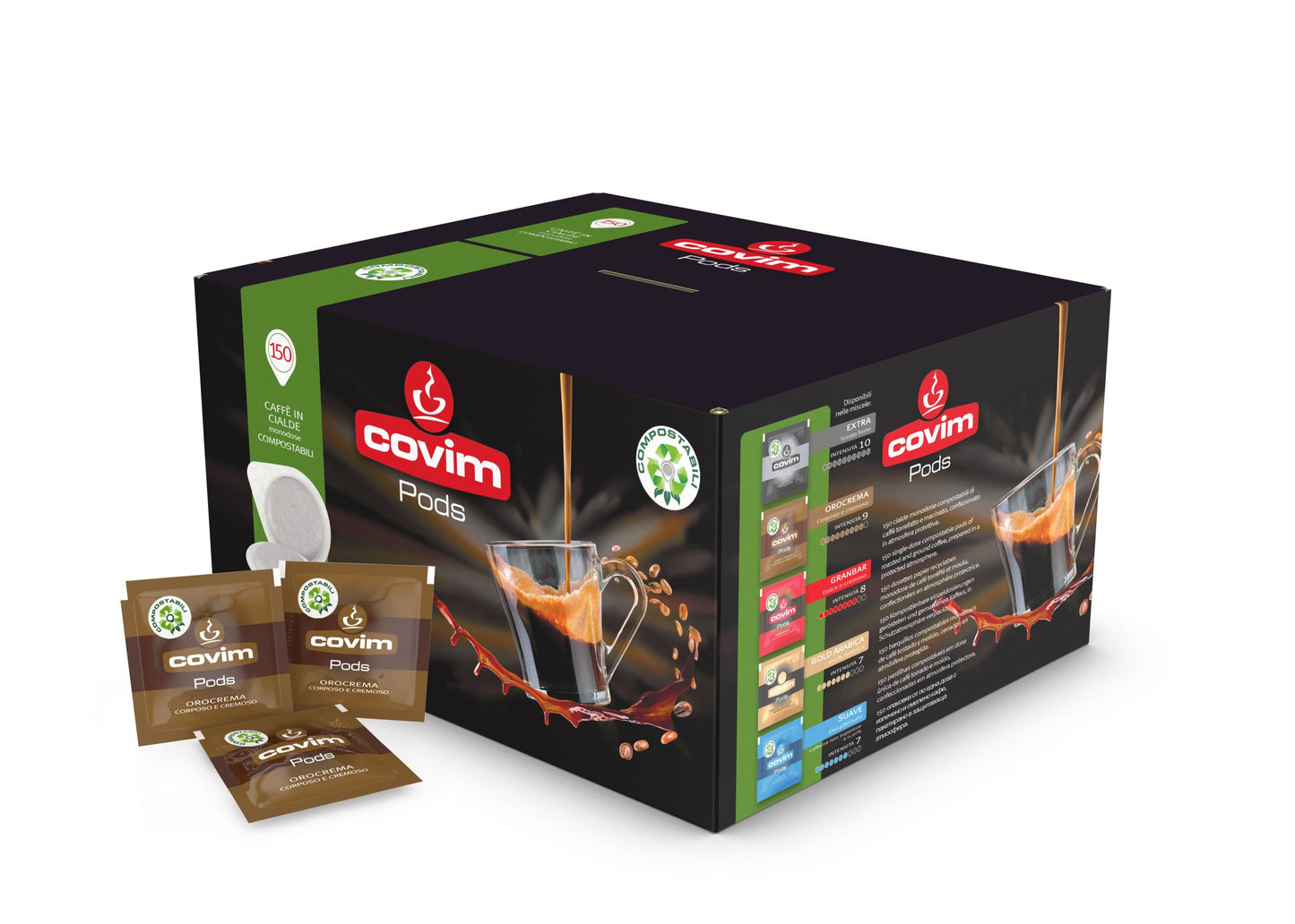 Covim orocrema Espresso Kaffeepads 150 Ese Pads Cialde