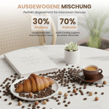 Cafferato Caffè Gran Crema – 1kg Kaffeebohnen | Espresso Italiano | Säurearm, mit Nuss- & Schokoladennoten | Ganze Bohnen