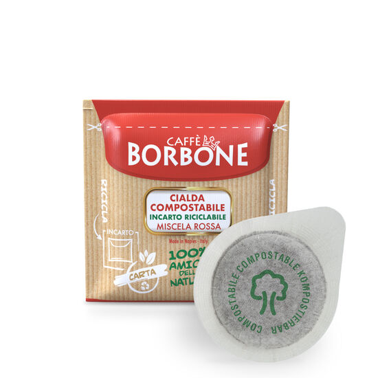 Borbone Caffe Rossa Rot Kaffeepads ESE Pads 44mm Cialde 100 Stück