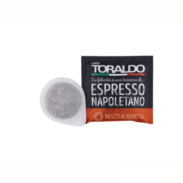 Toraldo Caffe Napoletano Cremosa Kaffeepads ESE Pads 44mm Cialde 150 Stück