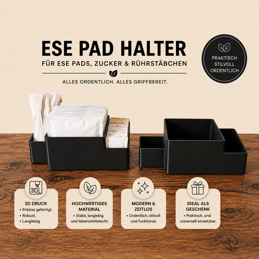 Kaffee ESE Pad und Stäbchen Halter