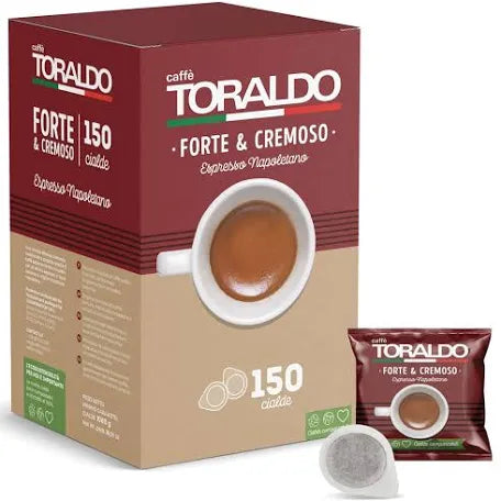 Toraldo Caffè Forte e Cremoso ESE Pads 44 mm – 150 Stück