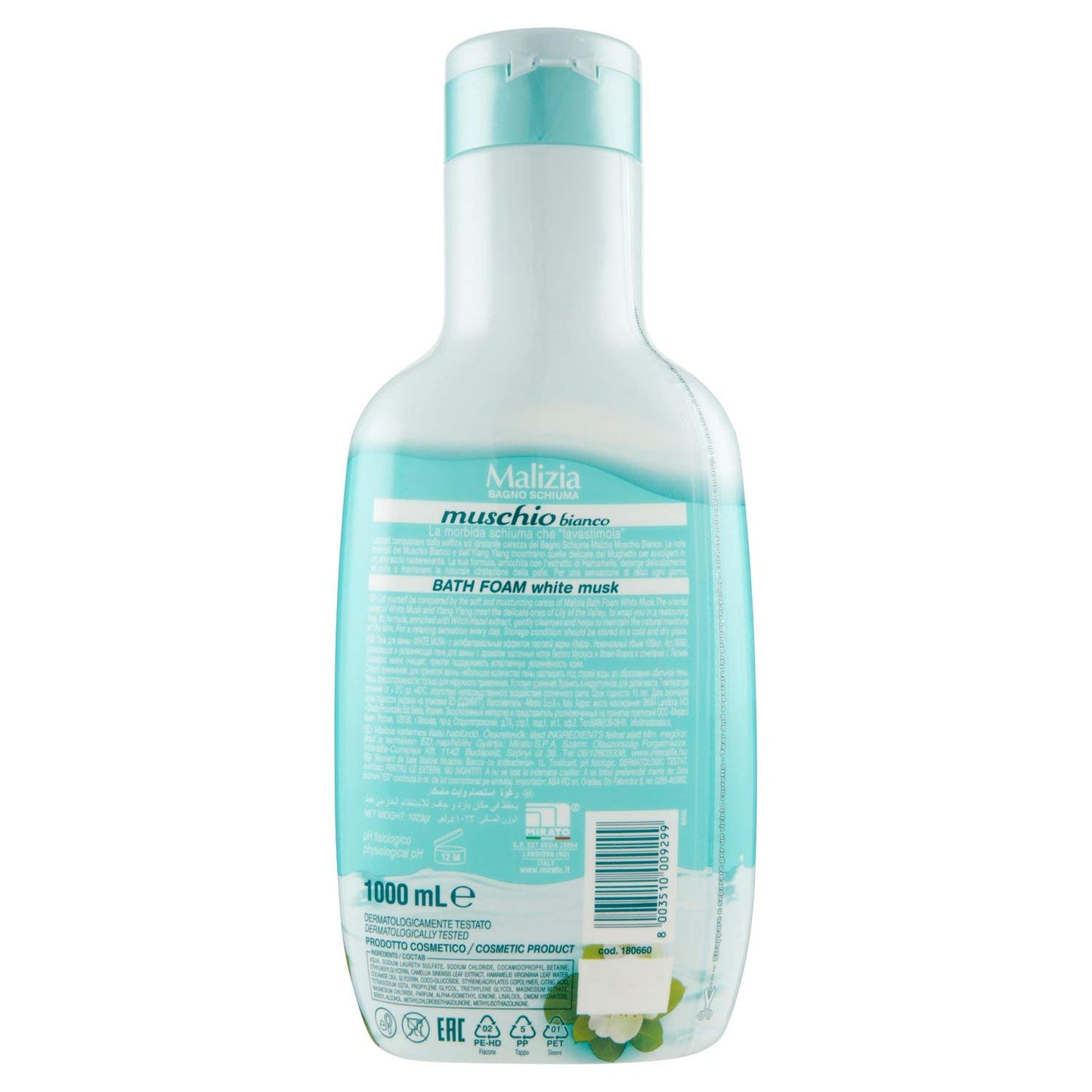 Malizia Badeschaum Muschio Bianco 1000ml