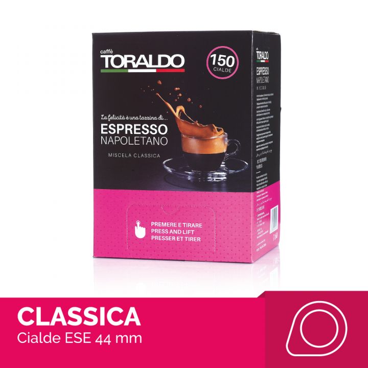 Toraldo Caffe Napoletano Classica Kaffeepads ESE Pads 44mm Cialde 150 Stück