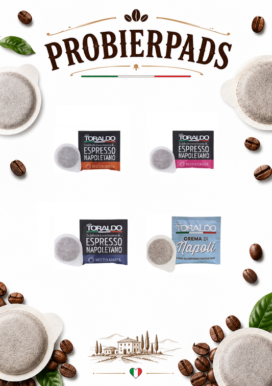 Toraldo Probierpaket ESE Pads – 20 Stück (4 Sorten Mix)