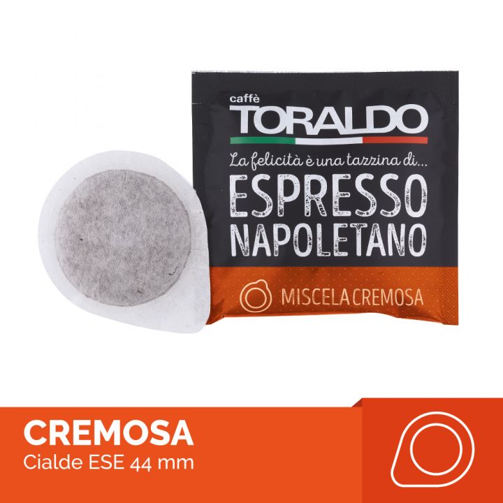 Toraldo Caffe Napoletano Cremosa Kaffeepads ESE Pads 44mm Cialde 150 Stück