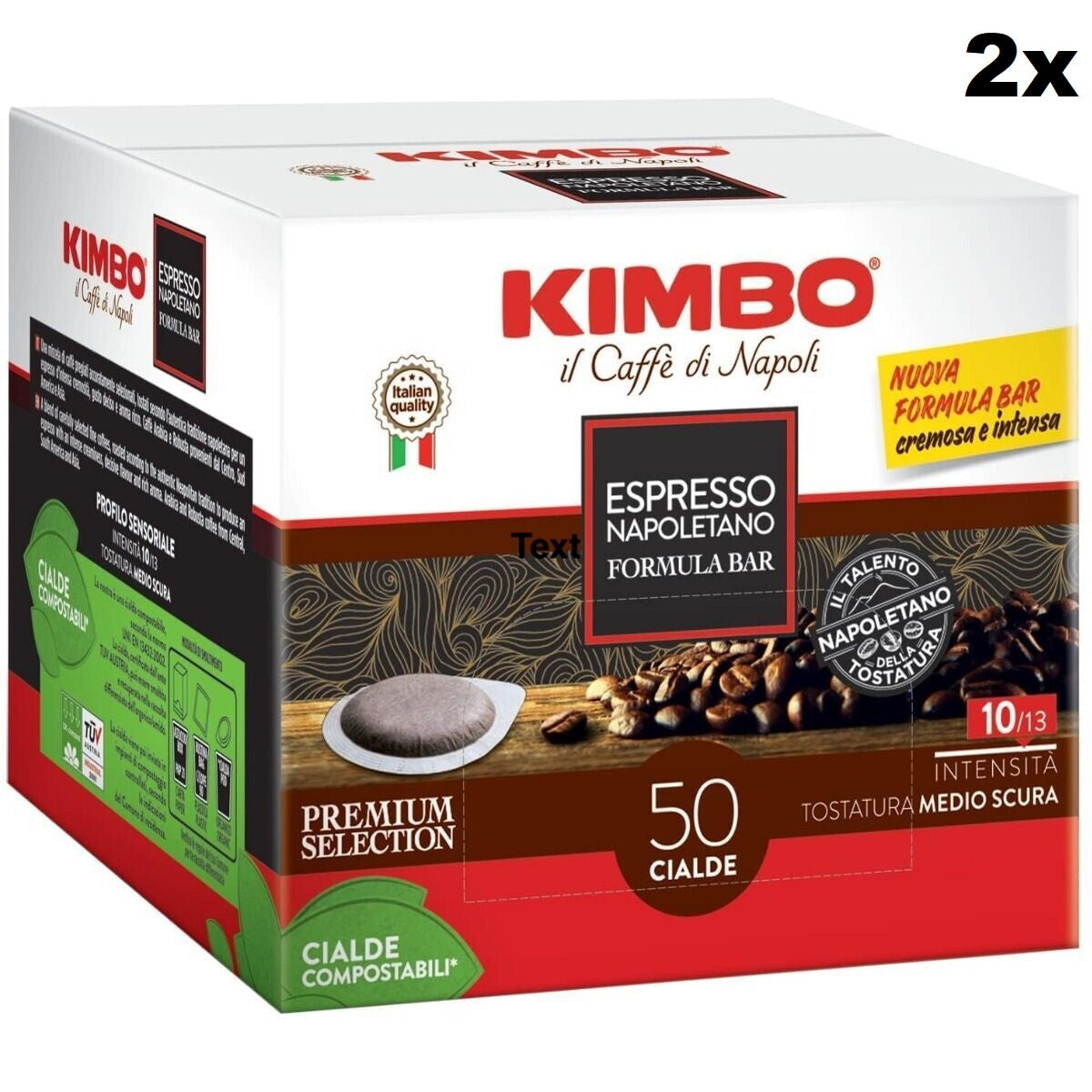 Kimbo Caffe Napoletano Kaffeepads ESE Pads 44mm Cialde 100 Stück