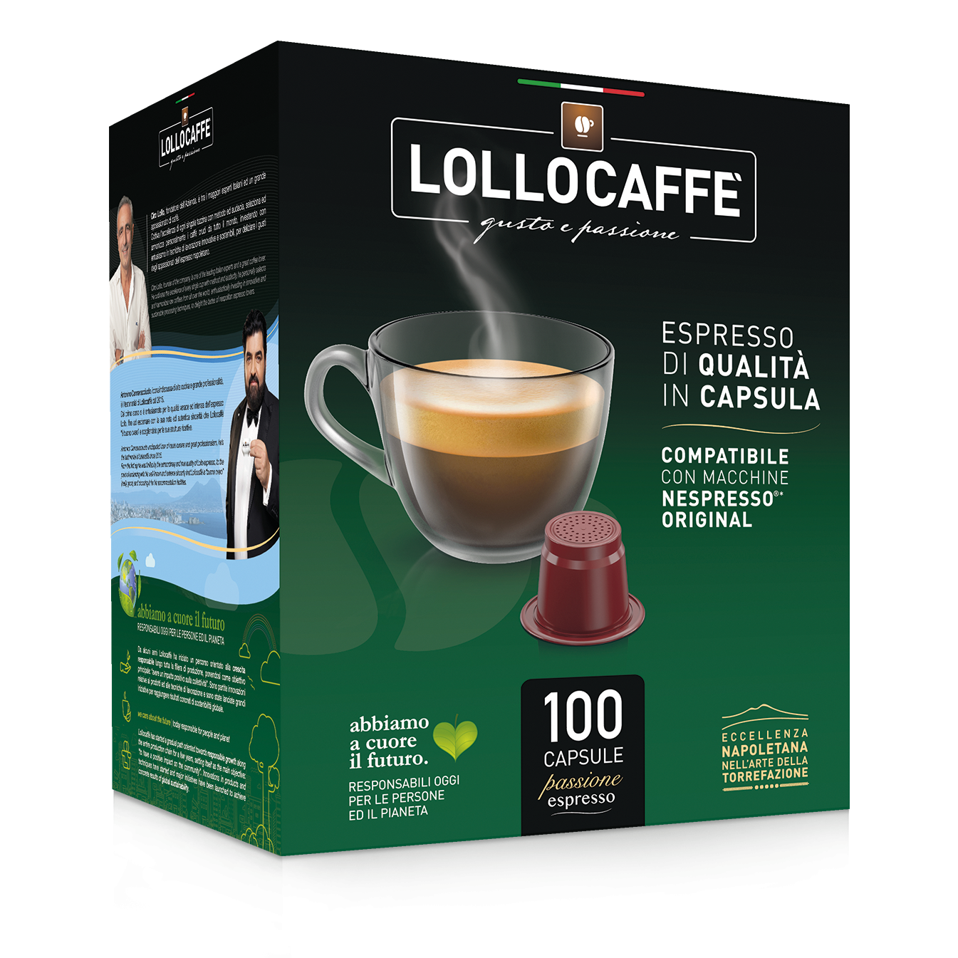 Lollo Caffe Nero Schwarz Kaffeekapseln 100 Stück